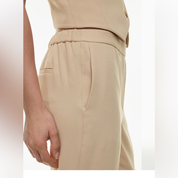 Babaton Conan Pull on Pants, Gold Mustard Yellow cropped Size 4 Office casual - Picture 3 of 13